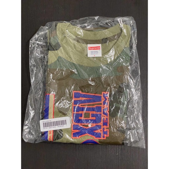 Supreme Multi Logos Tee Woodland Camo FW21 Size Large BRAND NEW RARE T-shirt - Picture 2 of 4